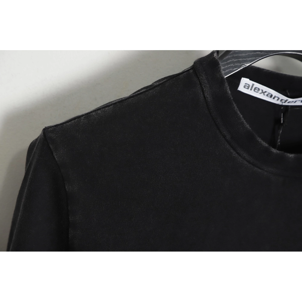 Discount Alexander Wang 23SS washed small letter print T-Shirt,All order with free shipping Discount Alexander Wang