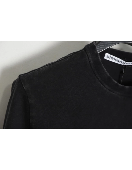 Discount Alexander Wang 23SS washed small letter print T-Shirt,All order with free shipping Discount Alexander Wang