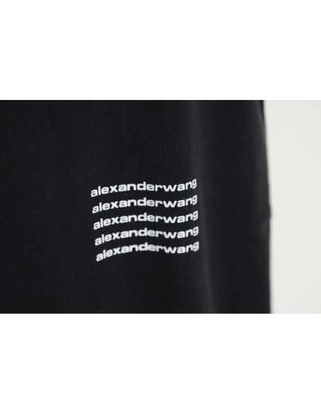 Discount Alexander Wang 23SS washed small letter print T-Shirt,All order with free shipping Discount Alexander Wang
