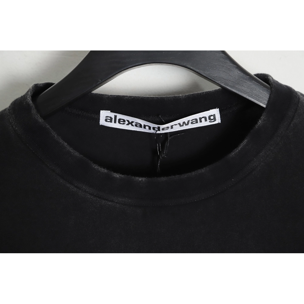 Discount Alexander Wang 23SS washed small letter print T-Shirt,All order with free shipping Discount Alexander Wang