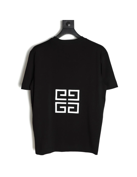 Givenchy 22SS four-square letter logo embroidery short-sleeved T-shirt,All order with free shipping Givenchy