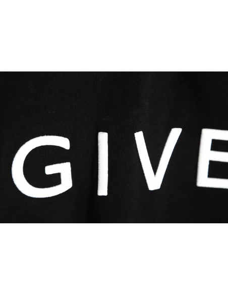 Givenchy 22SS four-square letter logo embroidery short-sleeved T-shirt,All order with free shipping Givenchy