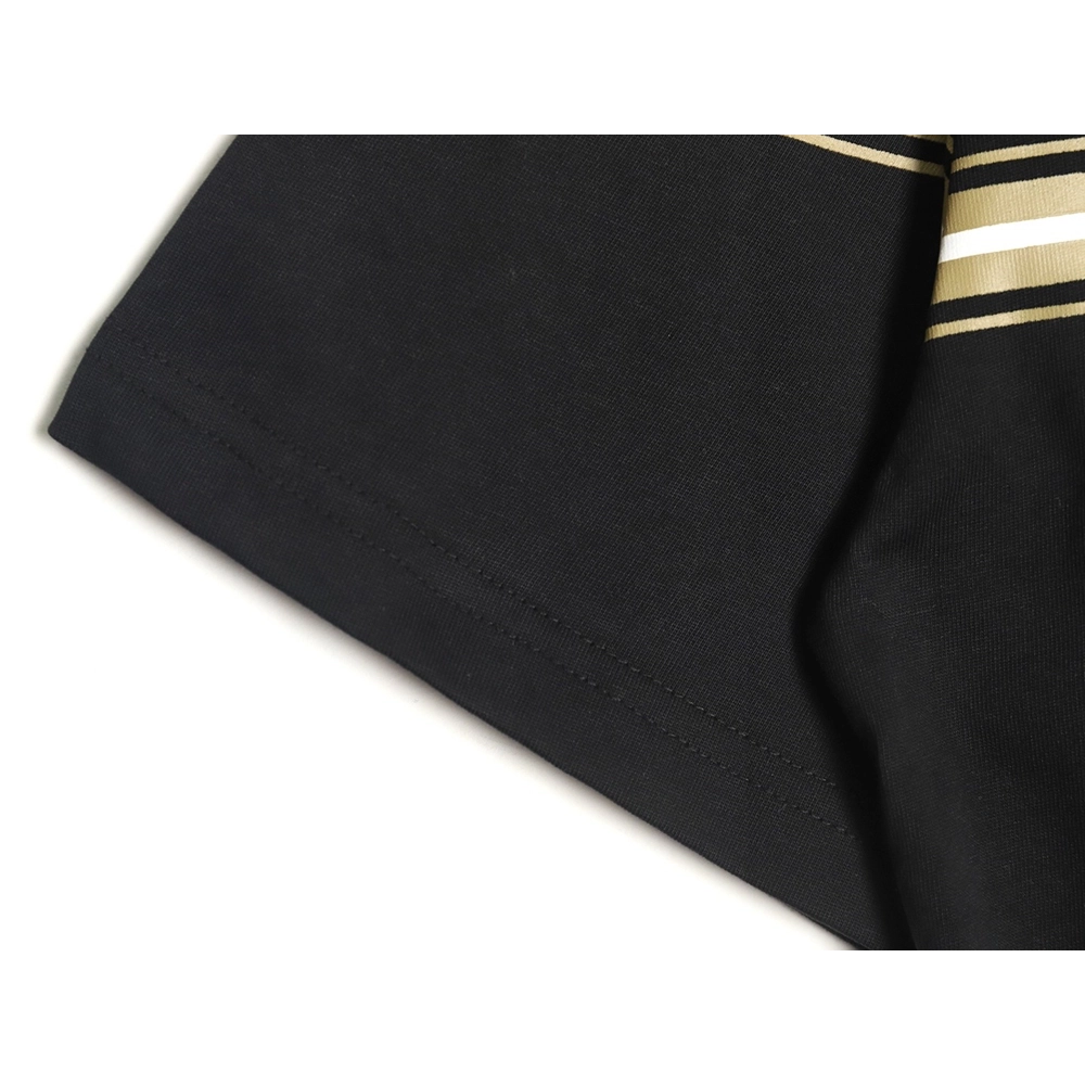Burberry letter embroidered striped print horse logo T-shirt TSK1,All order with free shipping Burberry