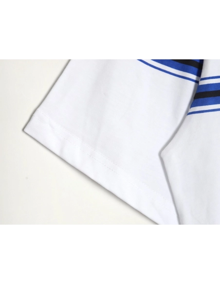 Burberry letter embroidered striped print horse logo T-shirt,All order with free shipping Burberry