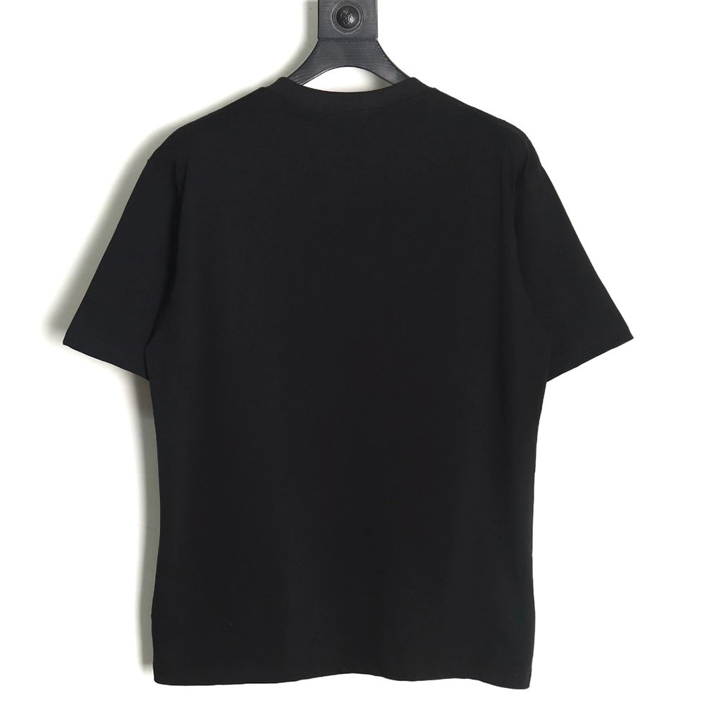 Prada wavy line triangle embroidered short-sleeved T-shirt TSK1,All order with free shipping Prada