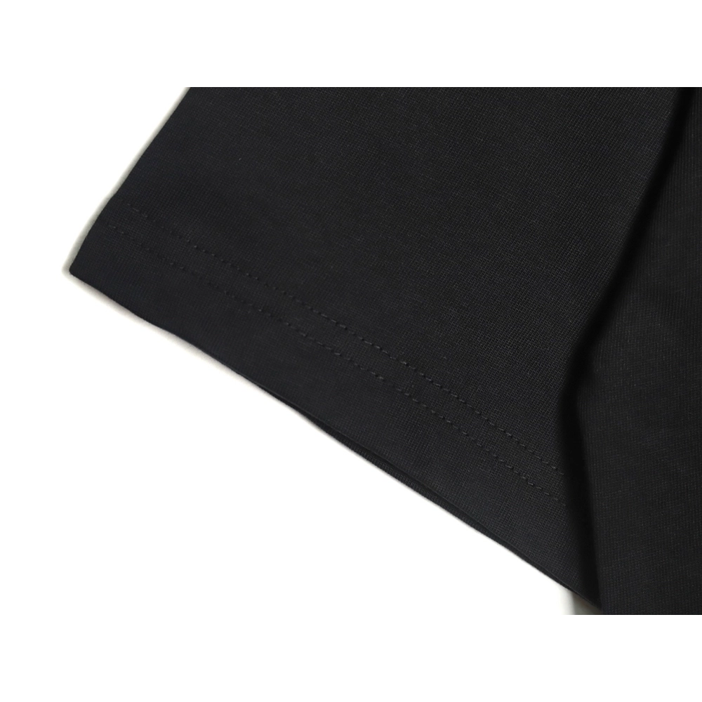 Prada wavy line triangle embroidered short-sleeved T-shirt TSK1,All order with free shipping Prada