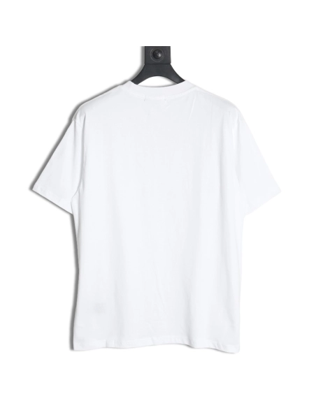 Prada wavy line triangle embroidered short-sleeved T-shirt,All order with free shipping Prada