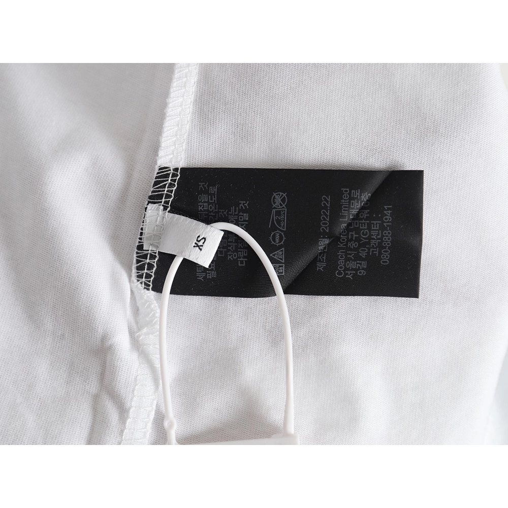 Prada wavy line triangle embroidered short-sleeved T-shirt,All order with free shipping Prada