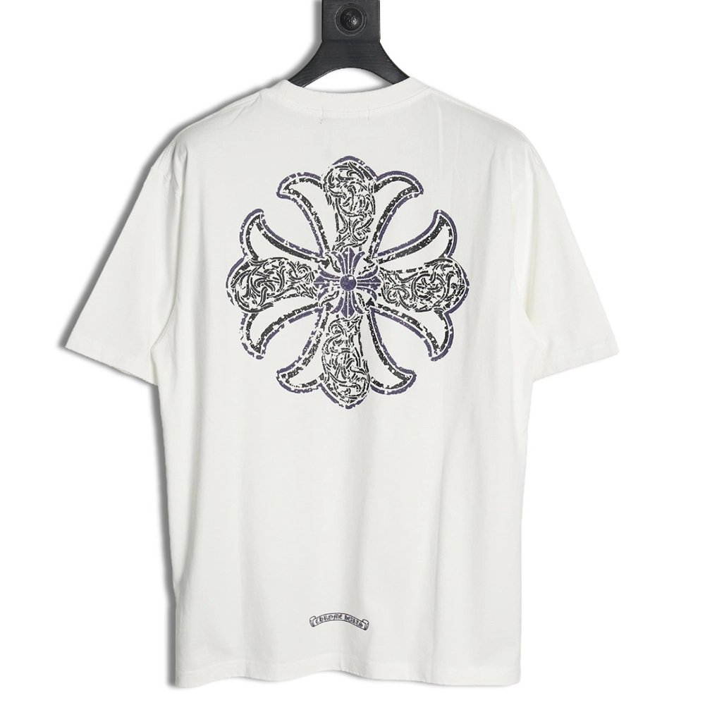 Chrome hearts Sanskrit cross short-sleeved T-shirt,All order with free shipping Chrome Hearts with free shipping