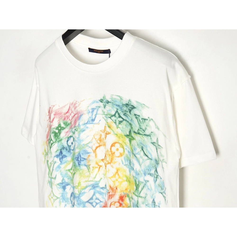 Reps Louis Vuitton pastel print short-sleeved T-shirt,All order with free shipping Reps Louis Vuitton