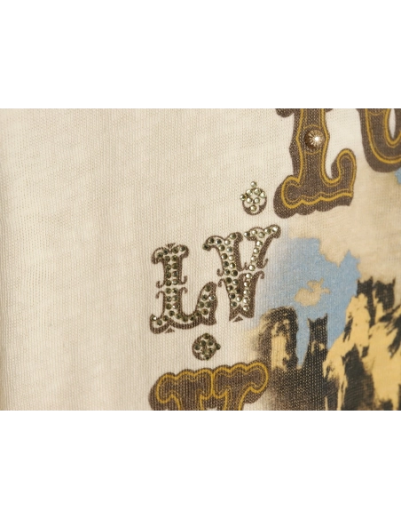 Reps Louis Vuitton Linen Cotton Cloud Short Sleeve T-Shirt,All order with free shipping Reps Louis Vuitton