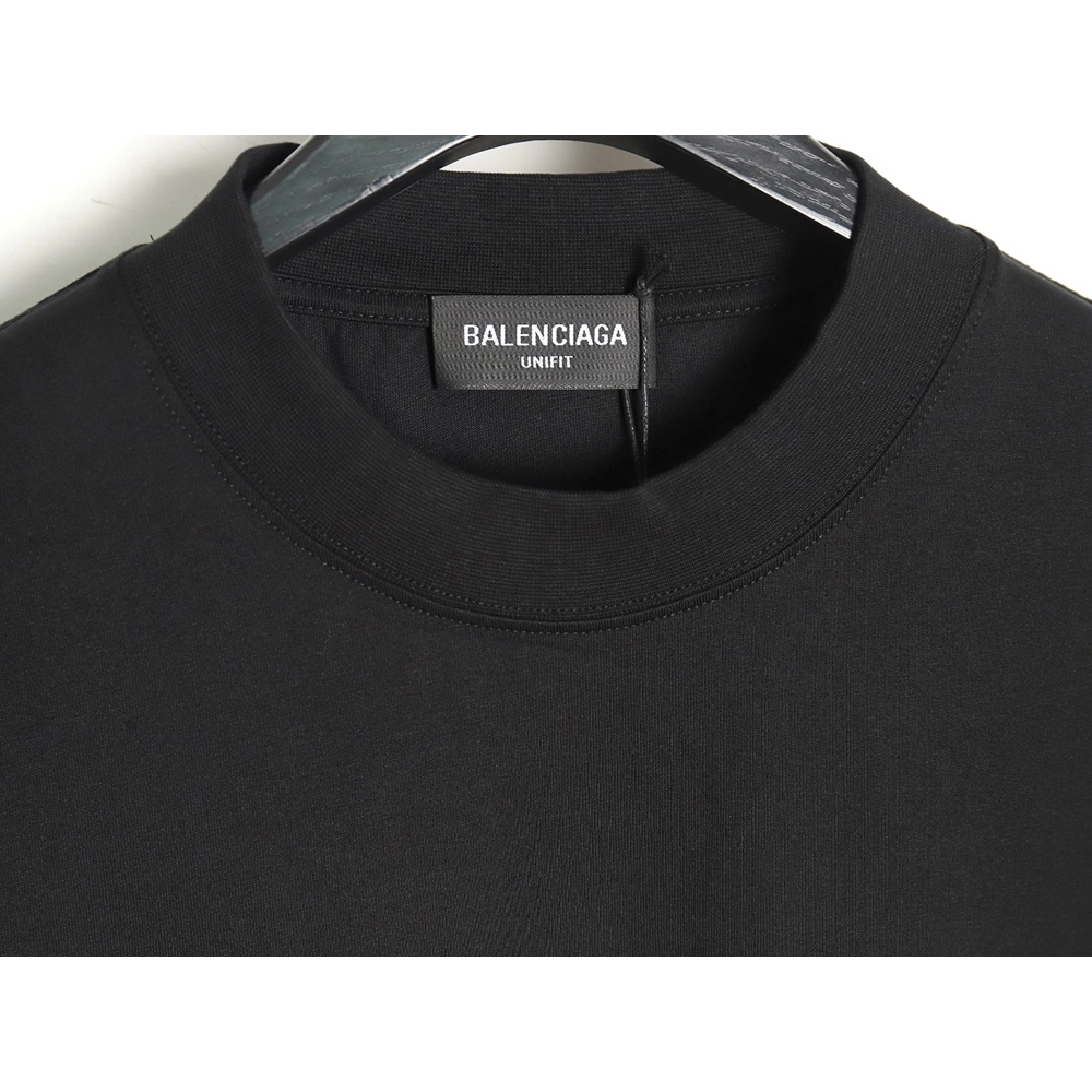 Balenciaga Lettering Rhinestone Short Sleeve T-Shirt,All order with free shipping Balenciaga