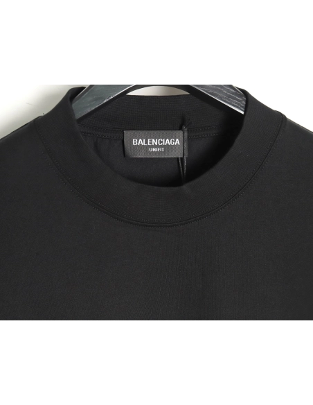 Balenciaga Lettering Rhinestone Short Sleeve T-Shirt,All order with free shipping Balenciaga