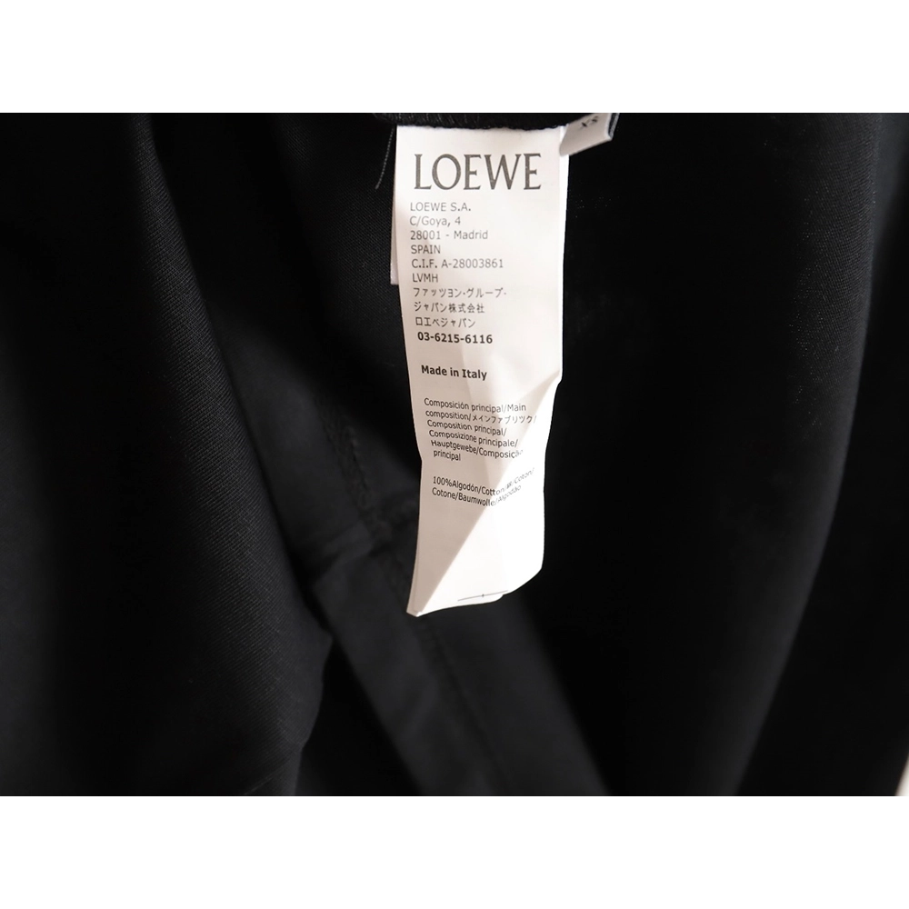 Loewe Rainbow Embroidered Round Neck Short Sleeve T-Shirt,All order with free shipping Reps Gucci