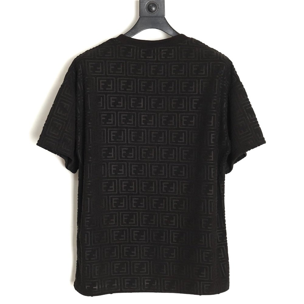 Fendi 24ss all over printed double F embossed jacquard T-shirt,All order with free shipping Fendi