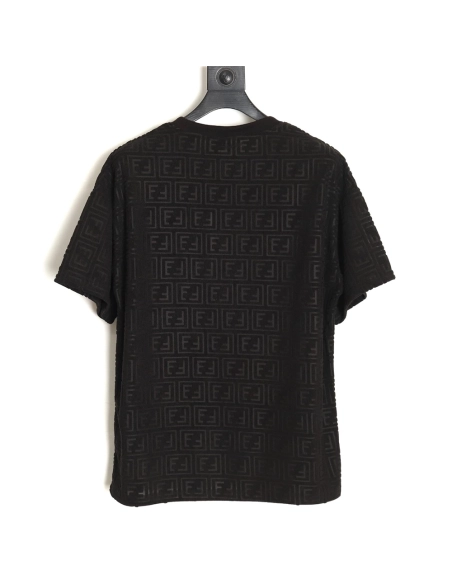 Fendi 24ss all over printed double F embossed jacquard T-shirt,All order with free shipping Fendi