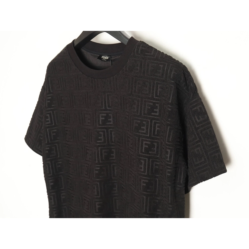 Fendi 24ss all over printed double F embossed jacquard T-shirt,All order with free shipping Fendi