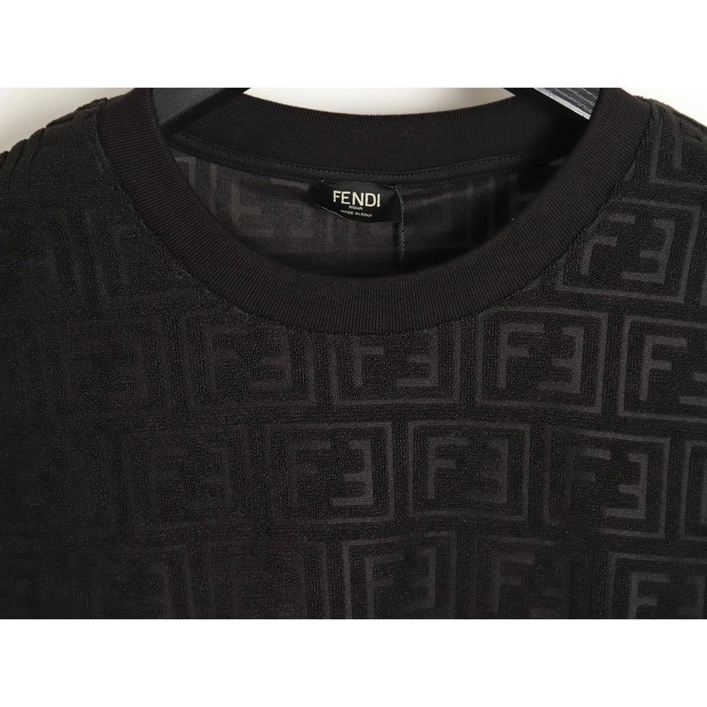 Fendi 24ss all over printed double F embossed jacquard T-shirt,All order with free shipping Fendi