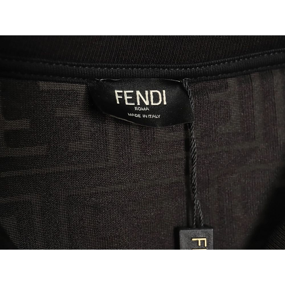 Fendi 24ss all over printed double F embossed jacquard T-shirt,All order with free shipping Fendi