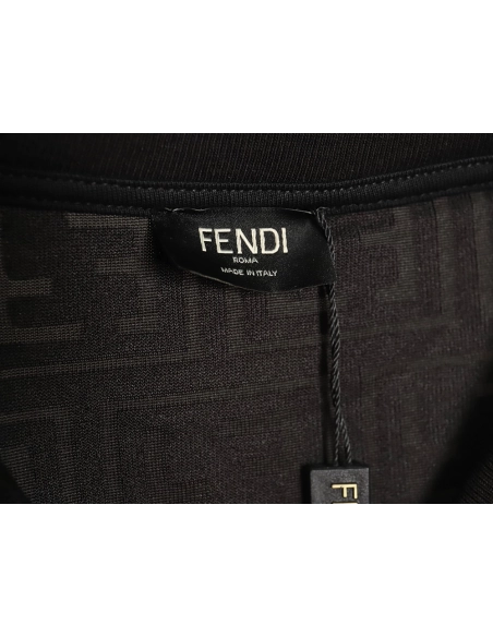 Fendi 24ss all over printed double F embossed jacquard T-shirt,All order with free shipping Fendi
