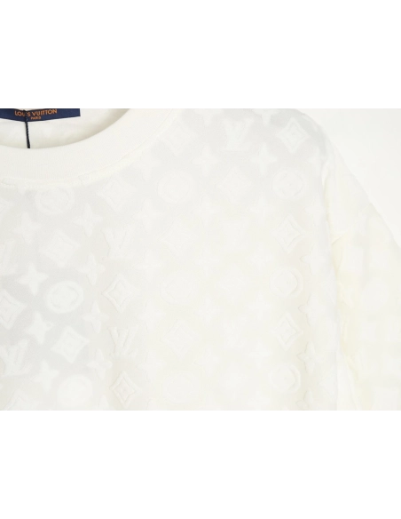 Reps Louis Vuitton 24ss full print monogram embossed T-shirt,All order with free shipping Reps Louis Vuitton