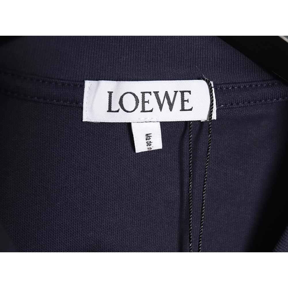 Loewe Contrast Color Embroidered LOGO Couple Short Sleeve T-Shirt TSK1,All order with free shipping Loewe