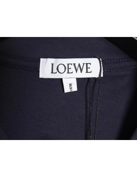 Loewe Contrast Color Embroidered LOGO Couple Short Sleeve T-Shirt TSK1,All order with free shipping Loewe