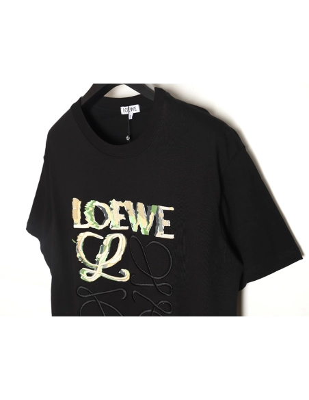 Loewe Anagram Half Hand-Painted Embroidered Short Sleeve T-Shirt TSK1,All order with free shipping Loewe