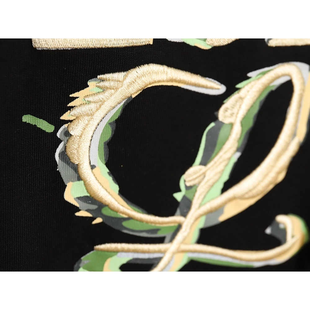 Loewe Anagram Half Hand-Painted Embroidered Short Sleeve T-Shirt TSK1,All order with free shipping Loewe