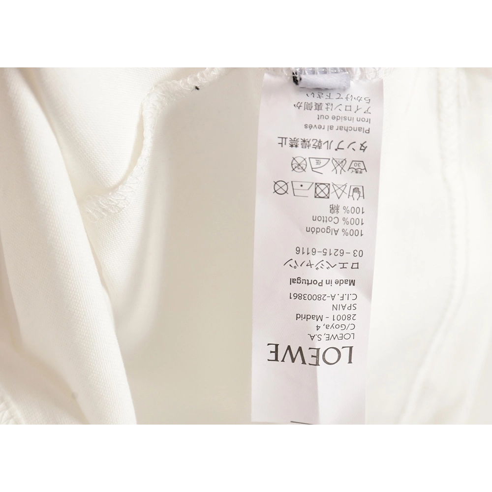 Loewe Anagram Half Hand-Painted Embroidered Short Sleeve T-Shirt,All order with free shipping Loewe