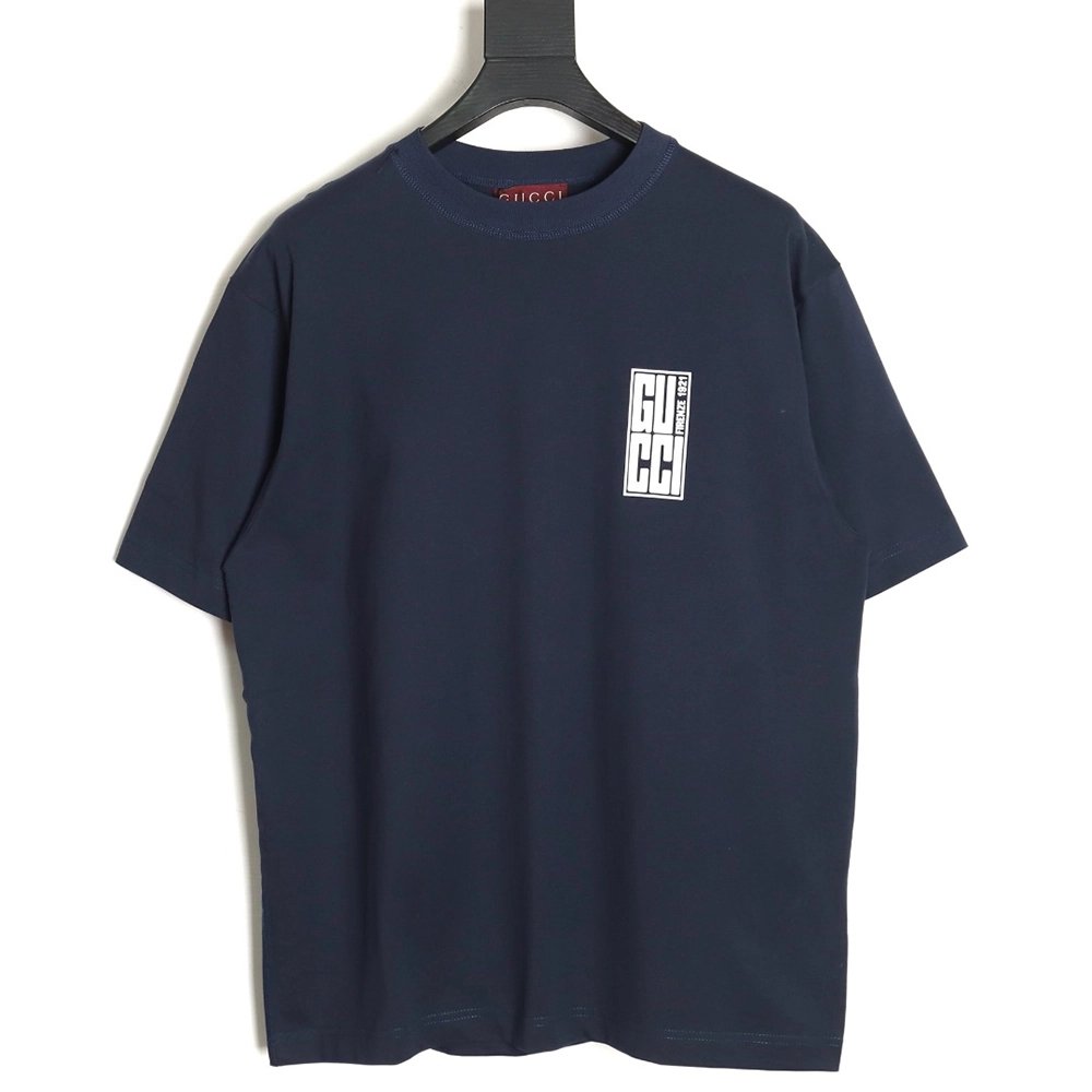 Reps Gucci Red,All order with free shipping  White and Blue G Print Round Neck Short Sleeve T-shirt,All order with free shipping