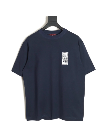 Reps Gucci Red,All order with free shipping  White and Blue G Print Round Neck Short Sleeve T-shirt,All order with free shipping