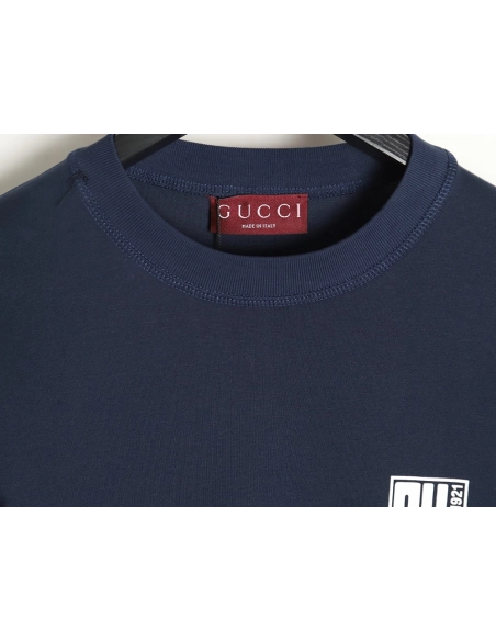 Reps Gucci Red,All order with free shipping  White and Blue G Print Round Neck Short Sleeve T-shirt,All order with free shipping