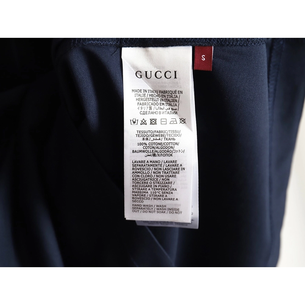 Reps Gucci Red,All order with free shipping  White and Blue G Print Round Neck Short Sleeve T-shirt,All order with free shipping