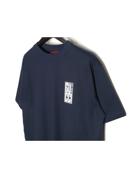 Reps Gucci Red,All order with free shipping  White and Blue G Print Round Neck Short Sleeve T-shirt,All order with free shipping