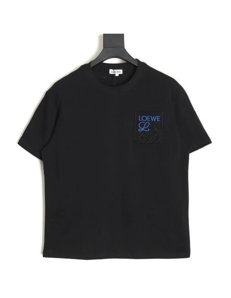 Loewe Pocket 3D Embroidered T-shirt TSK1,All order with free shipping Loewe