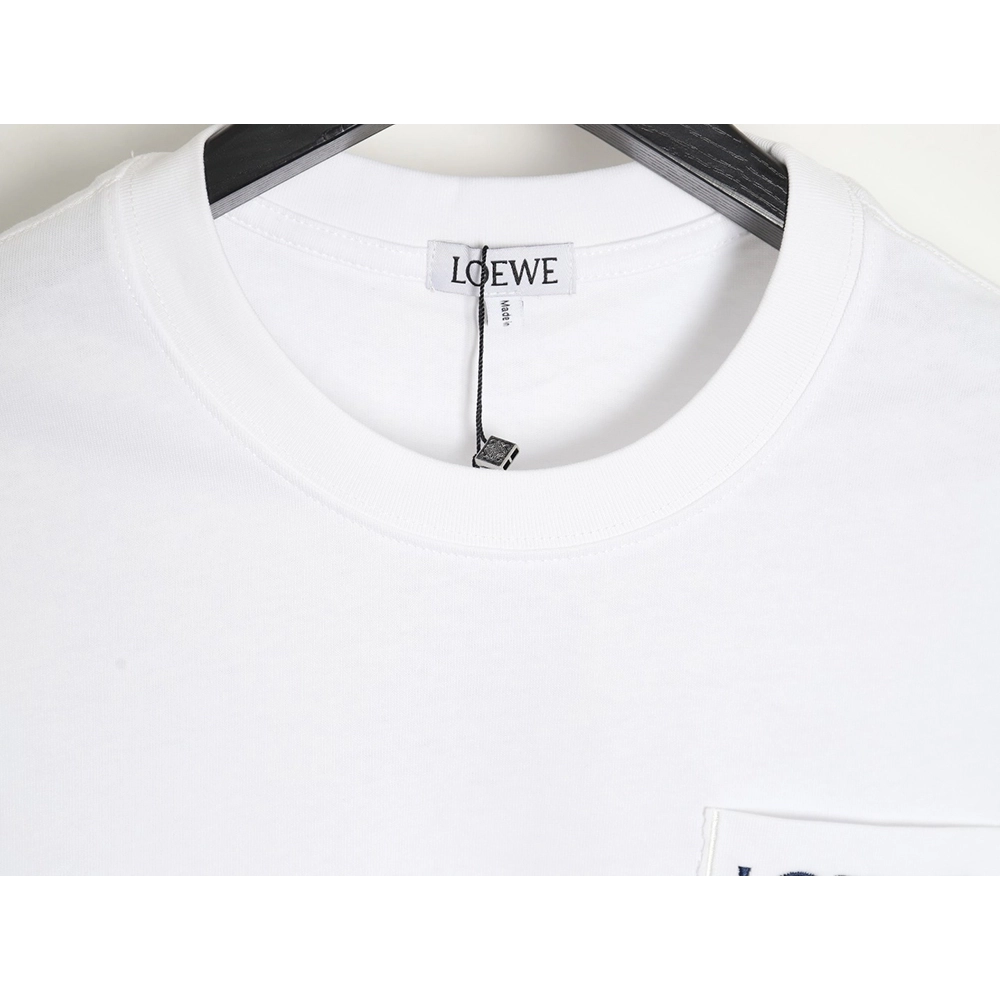 Loewe Pocket 3D Embroidered T-shirt,All order with free shipping Loewe