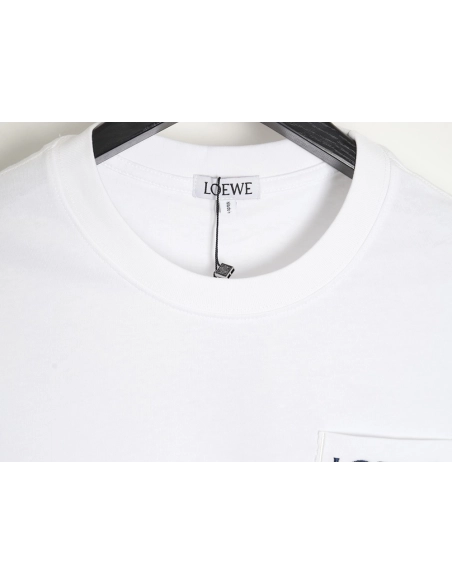 Loewe Pocket 3D Embroidered T-shirt,All order with free shipping Loewe