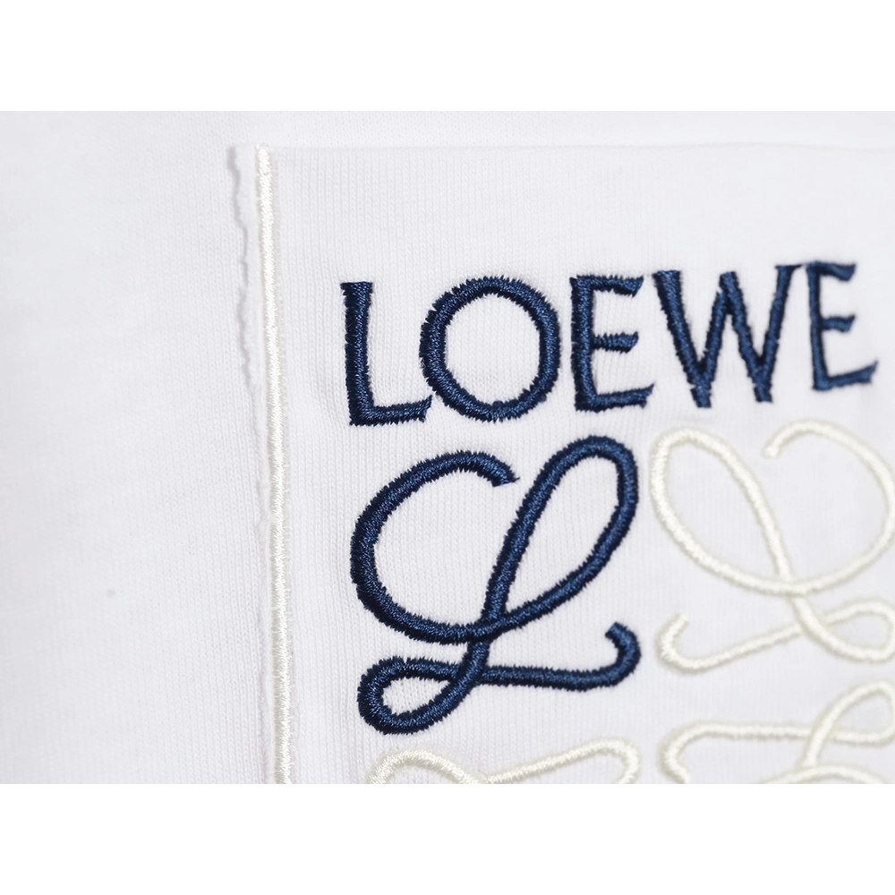 Loewe Pocket 3D Embroidered T-shirt,All order with free shipping Loewe