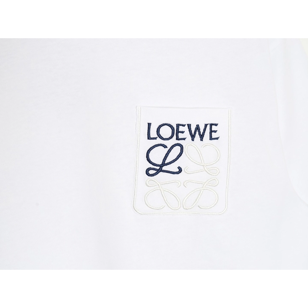 Loewe Pocket 3D Embroidered T-shirt,All order with free shipping Loewe