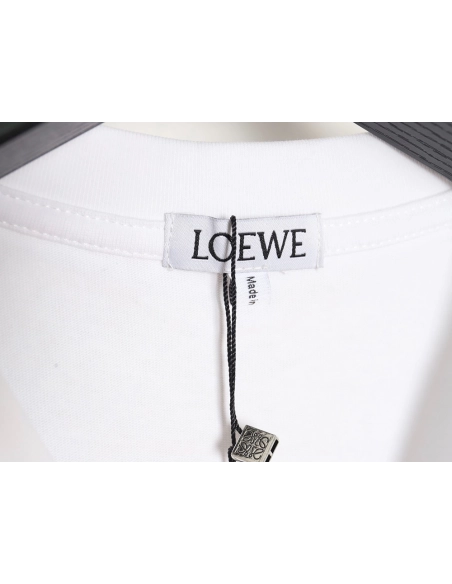 Loewe Pocket 3D Embroidered T-shirt,All order with free shipping Loewe