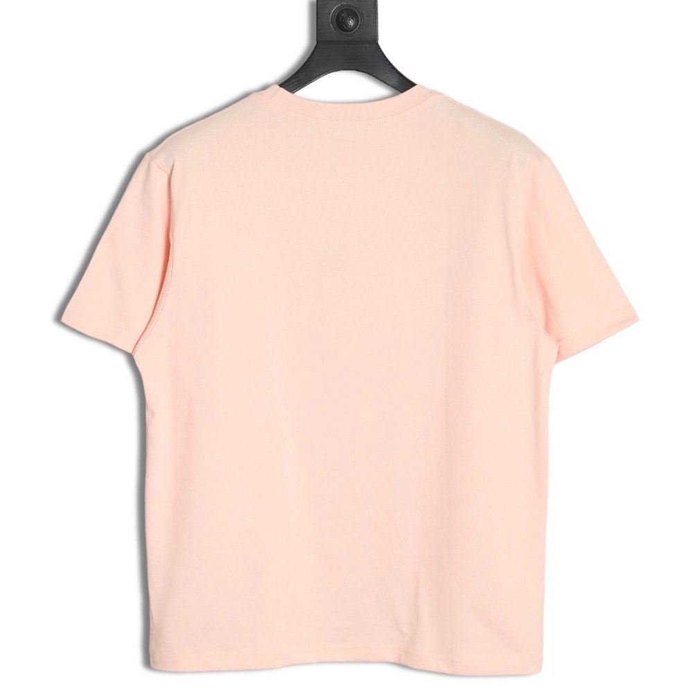 Loewe solid color embroidered large logo T-shirt,All order with free shipping Loewe