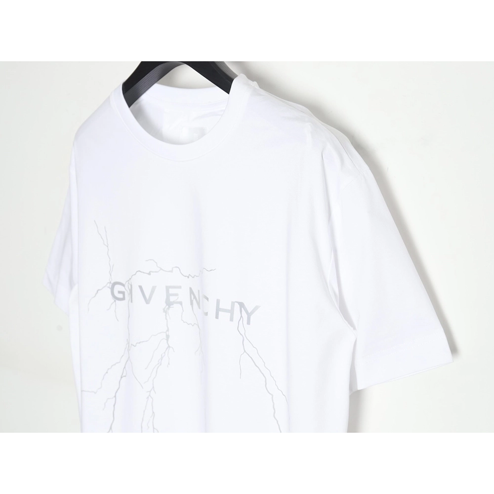 Givenchy 24SS lightning reflective print short-sleeved T-shirt,All order with free shipping Givenchy