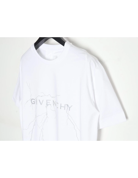 Givenchy 24SS lightning reflective print short-sleeved T-shirt,All order with free shipping Givenchy
