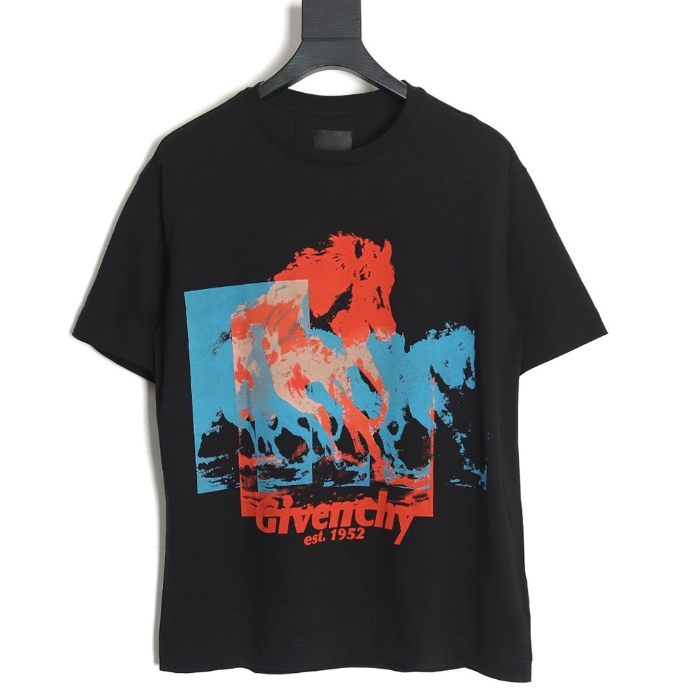 Givenchy 24SS horse print short-sleeved T-shirt TSK1,All order with free shipping Givenchy
