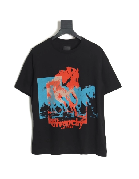 Givenchy 24SS horse print short-sleeved T-shirt TSK1,All order with free shipping Givenchy
