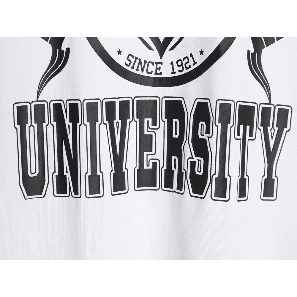 Reps Gucci University Crest Printed Round Neck Short Sleeve T-Shirt,All order with free shipping Reps Gucci