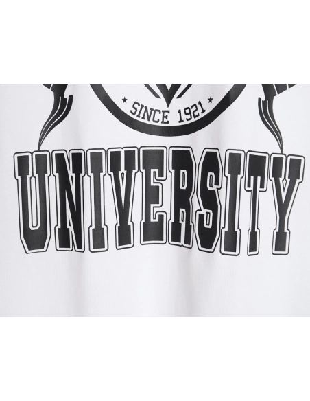 Reps Gucci University Crest Printed Round Neck Short Sleeve T-Shirt,All order with free shipping Reps Gucci