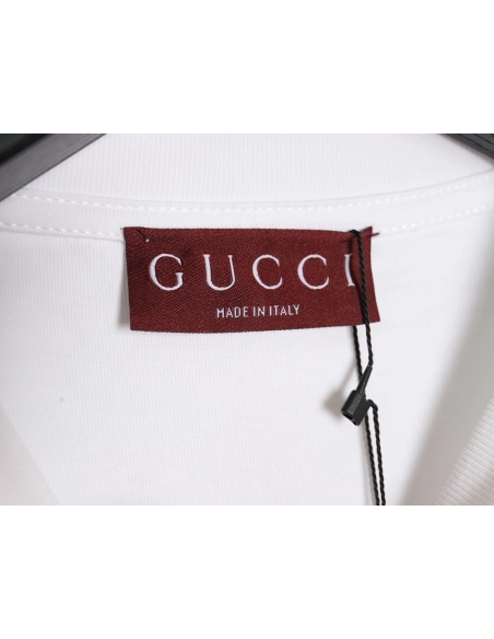 Reps Gucci University Crest Printed Round Neck Short Sleeve T-Shirt,All order with free shipping Reps Gucci