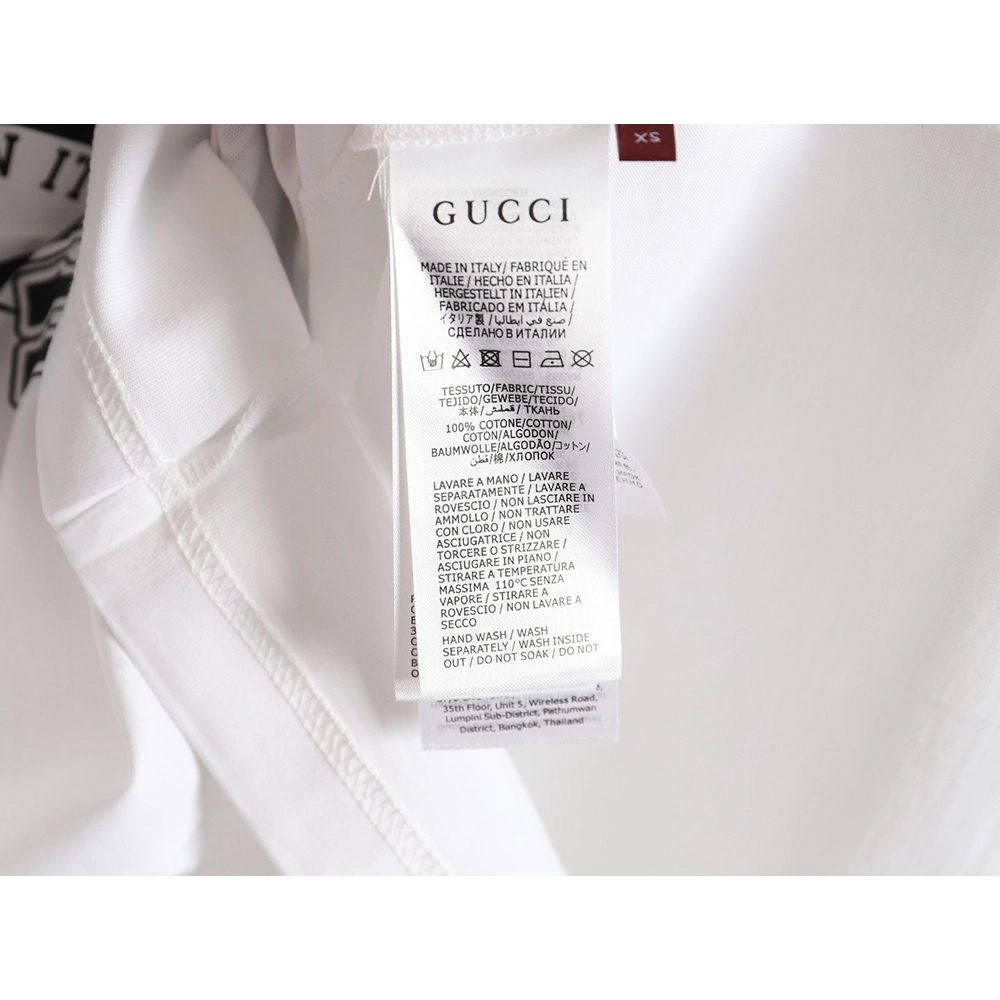 Reps Gucci University Crest Printed Round Neck Short Sleeve T-Shirt,All order with free shipping Reps Gucci